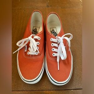 Vans size 6.5 women’s button orange hot sauce